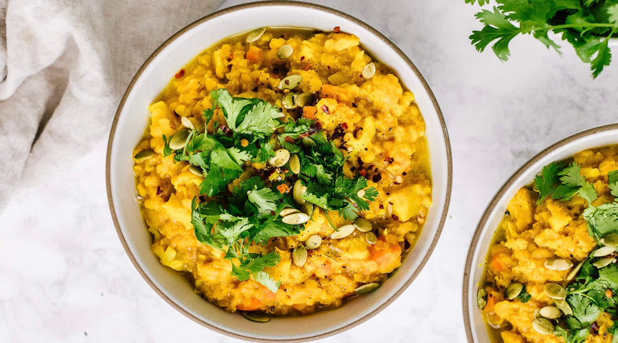 COCONUT AND RED LENTIL DAHL - SERVES 4