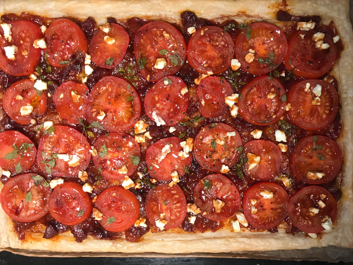 THE SIMPLEST TOMATO AND CHORIZO TART - SERVES 6 – Fino Olive Oil Ltd