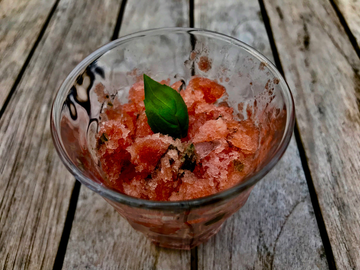 TOMATO AND BASIL GRANITA - SERVES 6 AS A STARTER – Fino Olive Oil Ltd