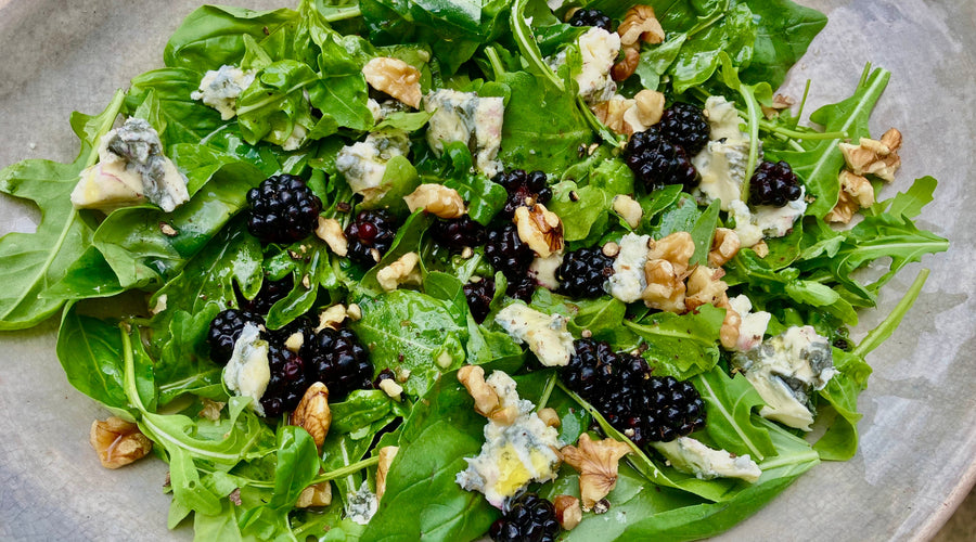 WILD BLACKBERRY, BLUE CHEESE, ROCKET & BASIL SALAD
