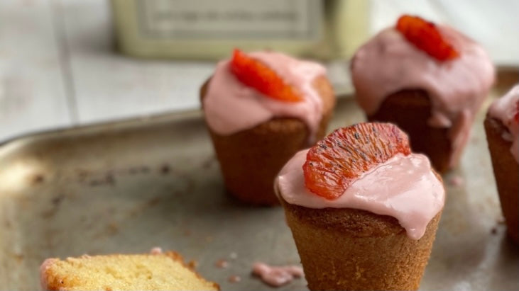 BLOOD ORANGE OLIVE OIL CAKES - MAKES 6