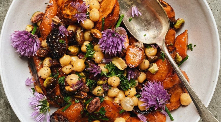MAPLE MUSTARD CARROTS & CHICKPEAS