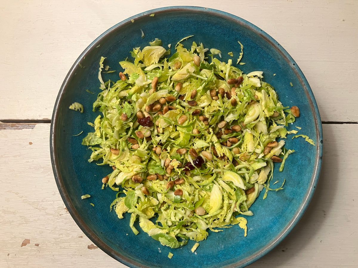 SHAVED BRUSSELS SPROUT SALAD – Fino Olive Oil Ltd