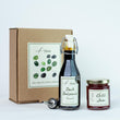 Load image into Gallery viewer, DARK BALSAMIC (CREMA) AND CHILLI JAM GIFT BOX WITH CHROME POURER