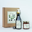 Load image into Gallery viewer, DARK BALSAMIC (CREMA) AND CHORIZO JAM GIFT BOX WITH CHROME POURER