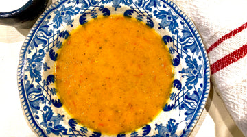 ROASTED RED PEPPER, TOMATO AND LEEK SOUP - SERVES 4