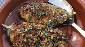 AUBERGINE BAKE WITH APPLE AND PINE NUTS